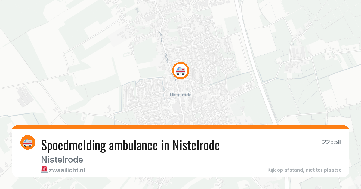 Spoedmelding ambulance in Nistelrode — 16 apr 2026