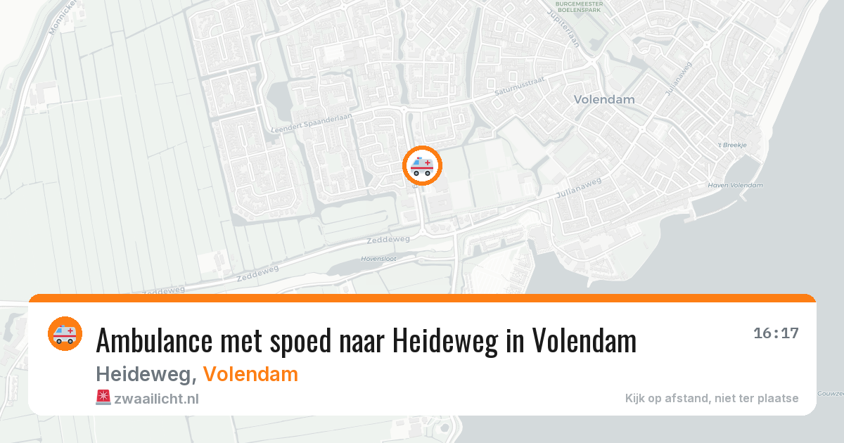 Ambulance met spoed naar Heideweg in Volendam — 23 mrt 2026