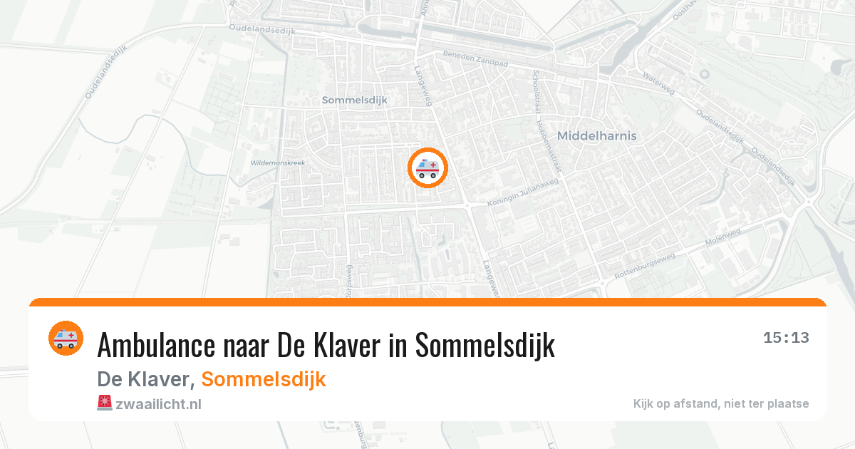 Ambulance naar De Klaver in Sommelsdijk — 1 jun 2026