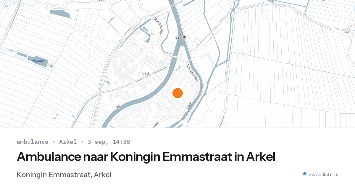 Ambulance naar Koningin Emmastraat in Arkel — 3 sep 2026