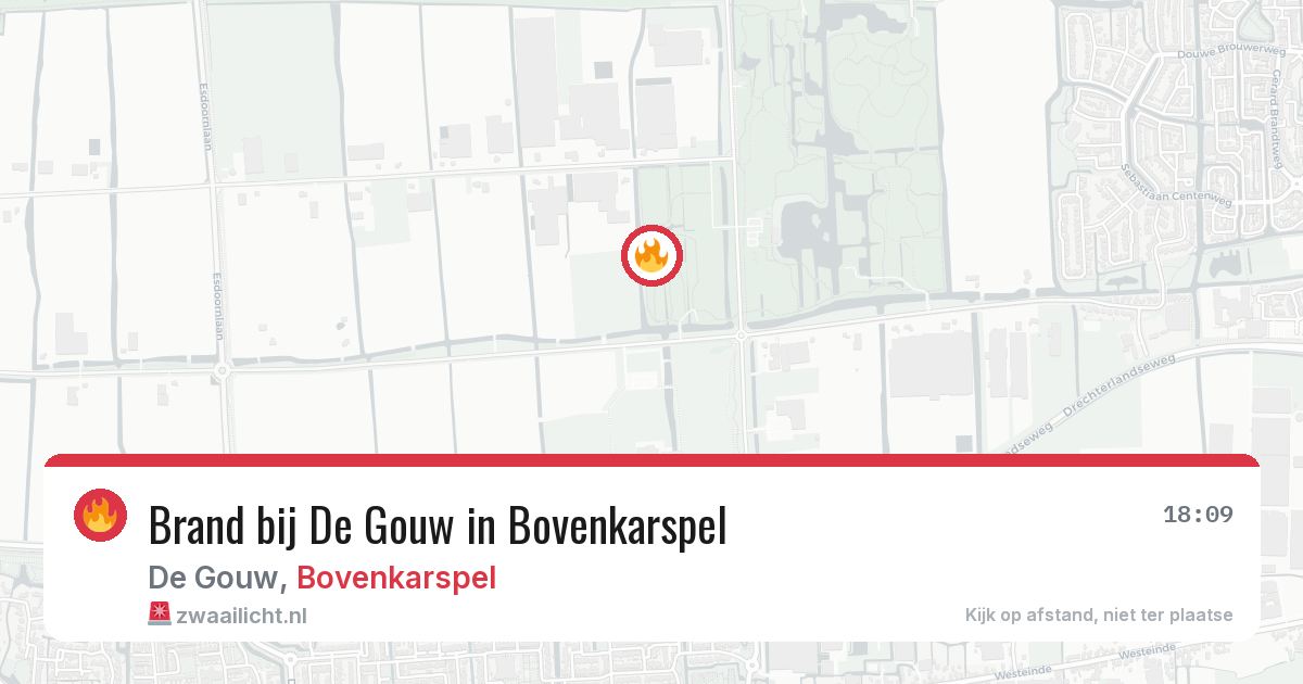 Brand bij De Gouw in Bovenkarspel — 31 mei 2026