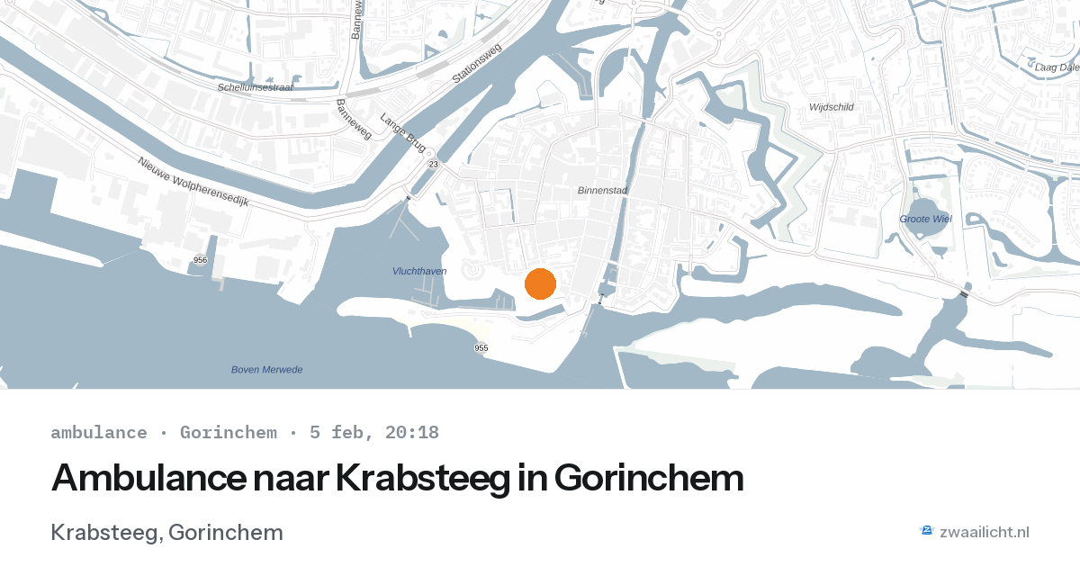 Ambulance naar Krabsteeg in Gorinchem — 5 feb 2026