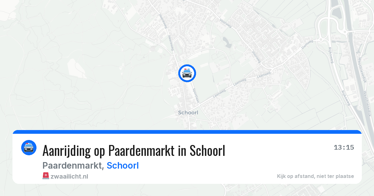 Aanrijding op Paardenmarkt in Schoorl — 24 mei 2026