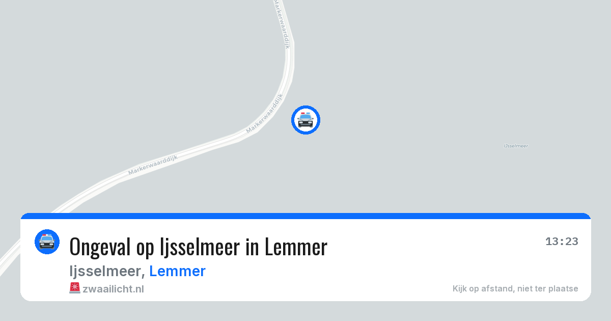 Ongeval op Ijsselmeer in Lemmer — 10 aug 2026