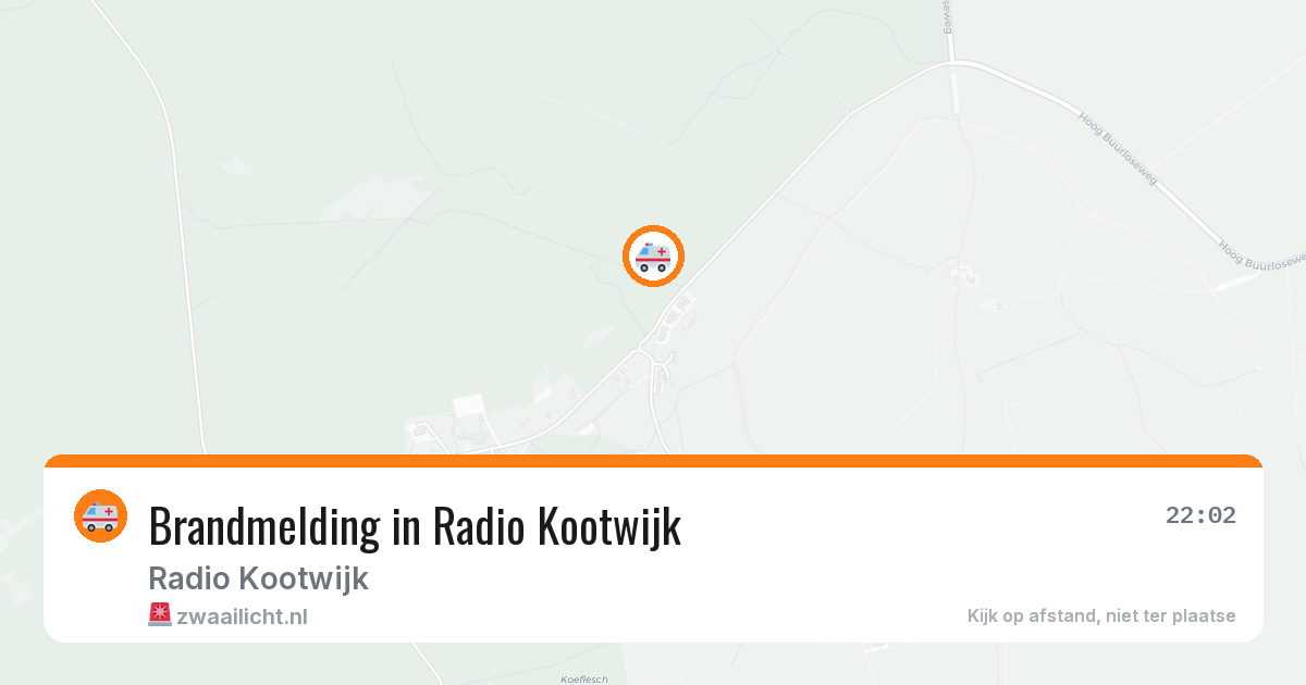 Brandmelding in Radio Kootwijk — 2 aug 2026
