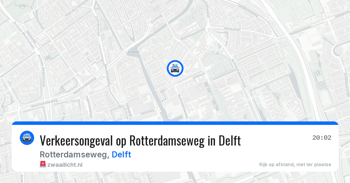 Verkeersongeval op Rotterdamseweg in Delft — 24 mei 2026