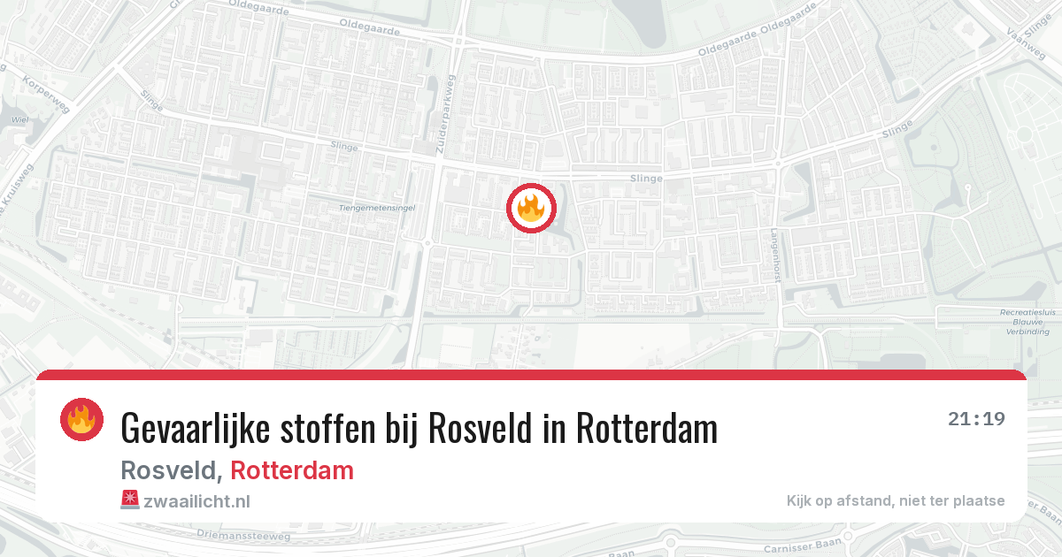 Gevaarlijke stoffen bij Rosveld in Rotterdam — 4 jul 2026