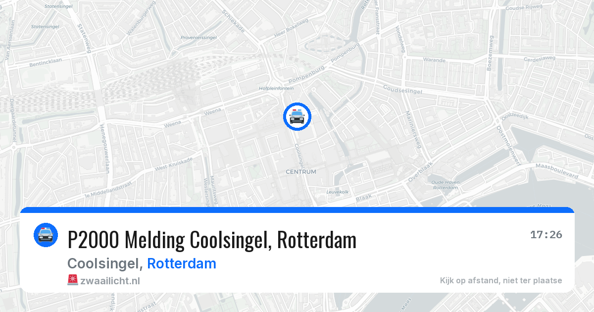 P2000 Melding Coolsingel, Rotterdam — 12 aug 2026
