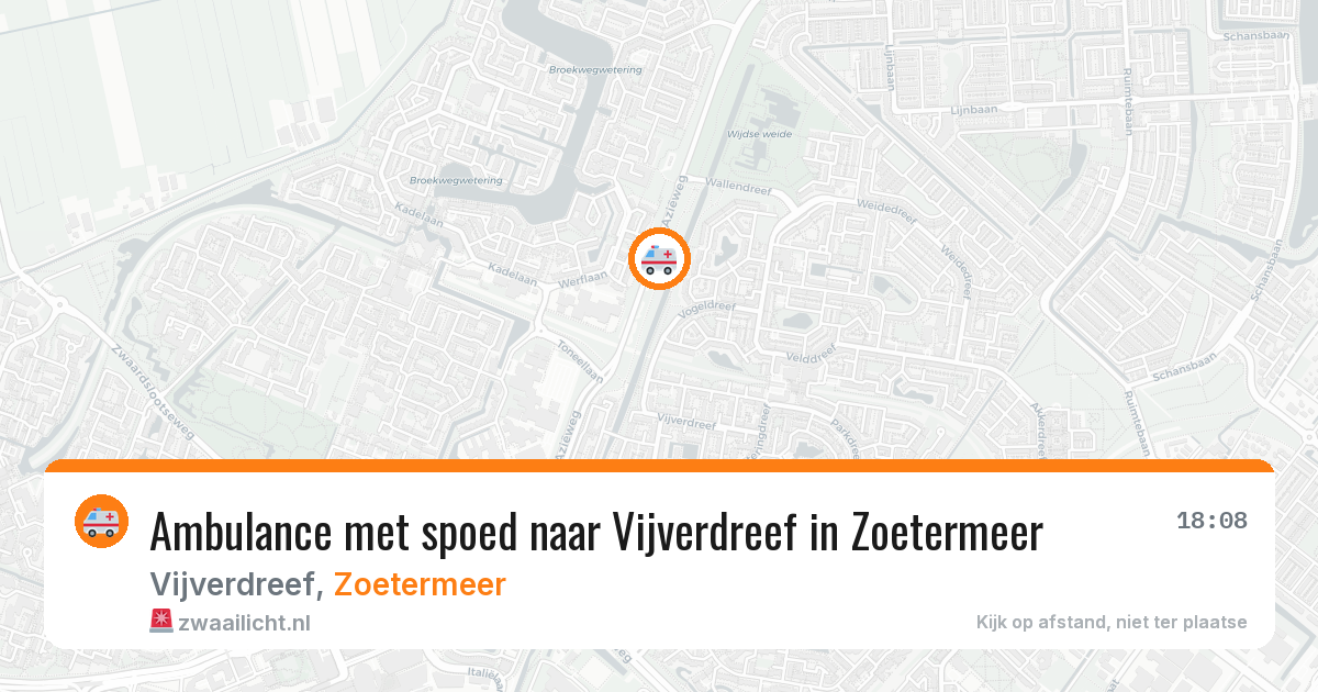 Ambulance met spoed naar Vijverdreef in Zoetermeer — 11 apr 2026