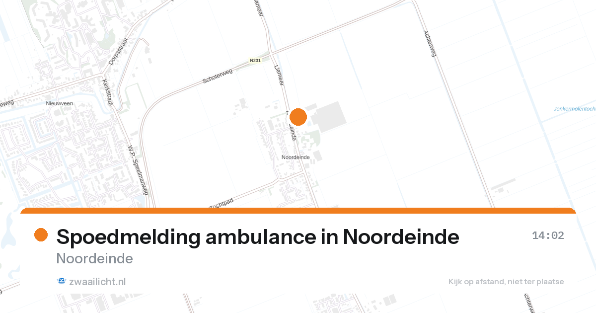 Spoedmelding ambulance in Noordeinde — 8 mei 2026