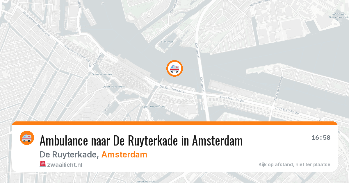 Ambulance naar De Ruyterkade in Amsterdam — 10 apr 2026