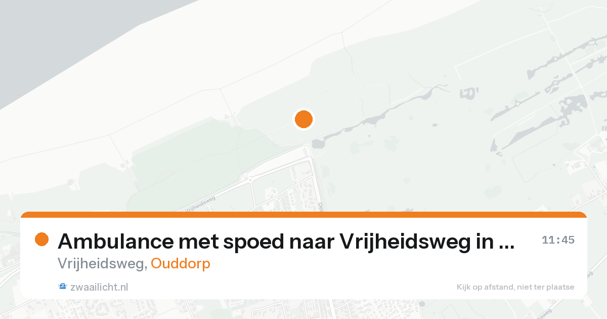 Ambulance met spoed naar Vrijheidsweg in Ouddorp — 28 mei 2026