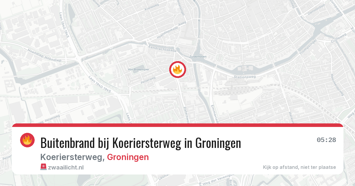 Buitenbrand bij Koeriersterweg in Groningen — 27 jun 2026