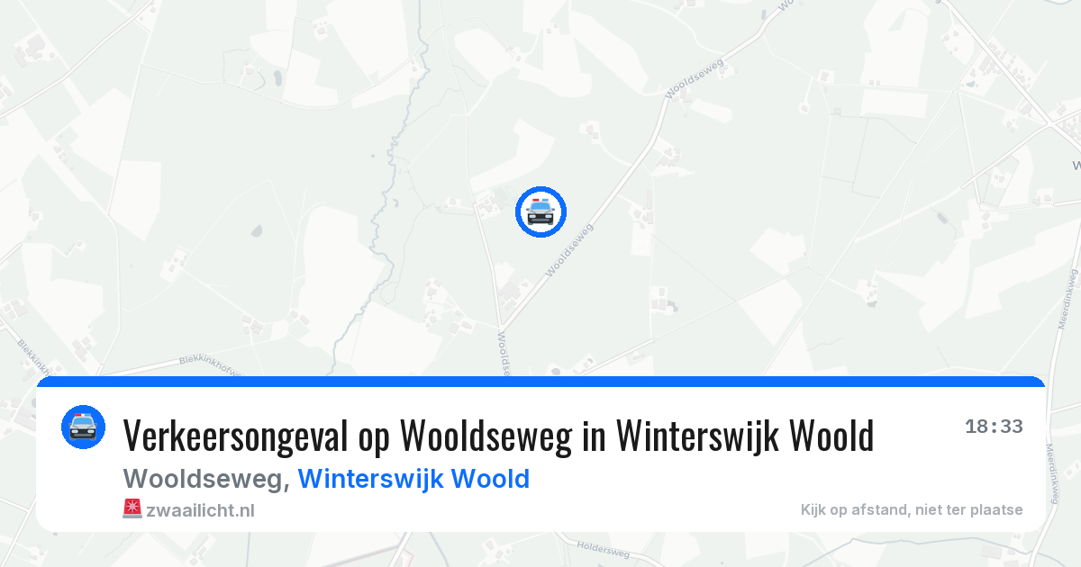 Verkeersongeval op Wooldseweg in Winterswijk Woold — 27 apr 2026