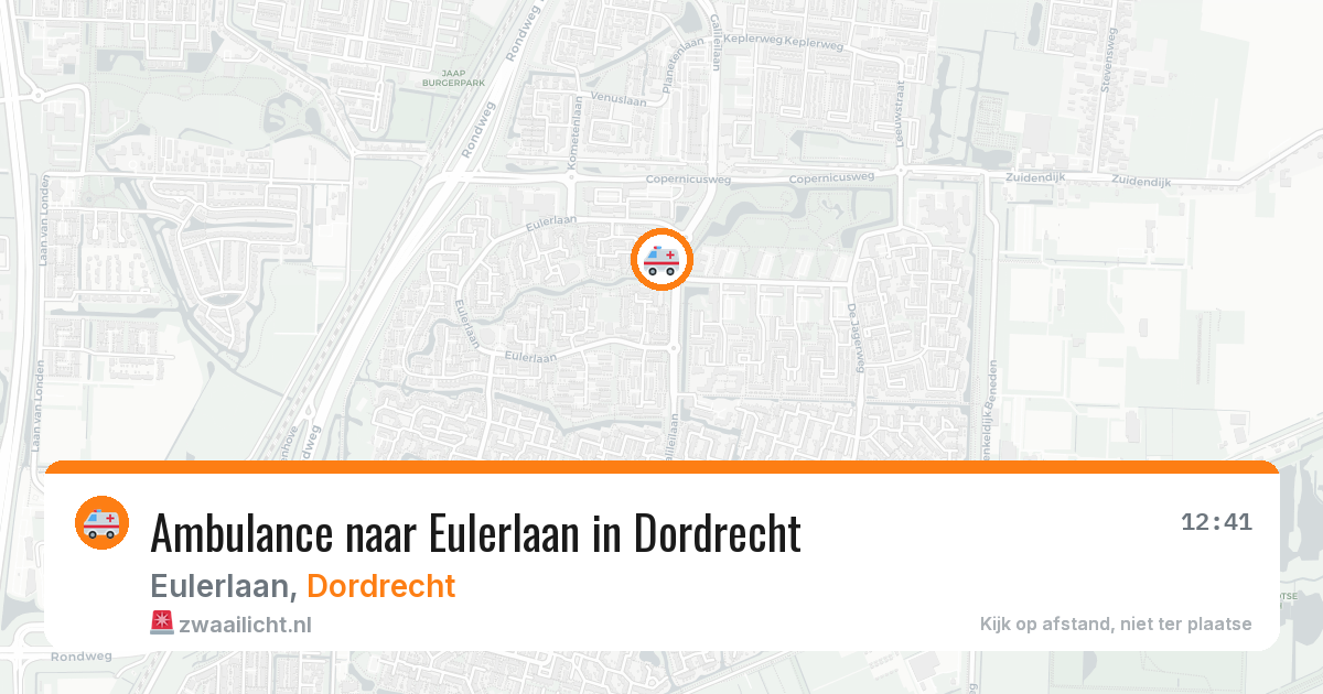 Ambulance naar Eulerlaan in Dordrecht — 19 mei 2026