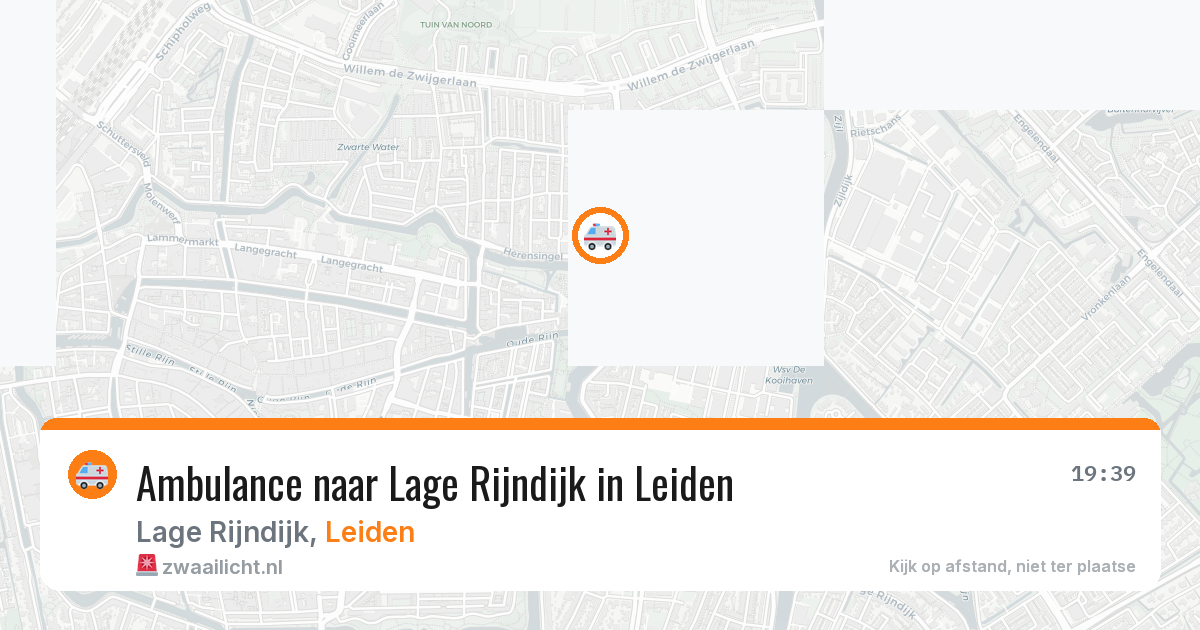 Ambulance naar Lage Rijndijk in Leiden — 1 jul 2026