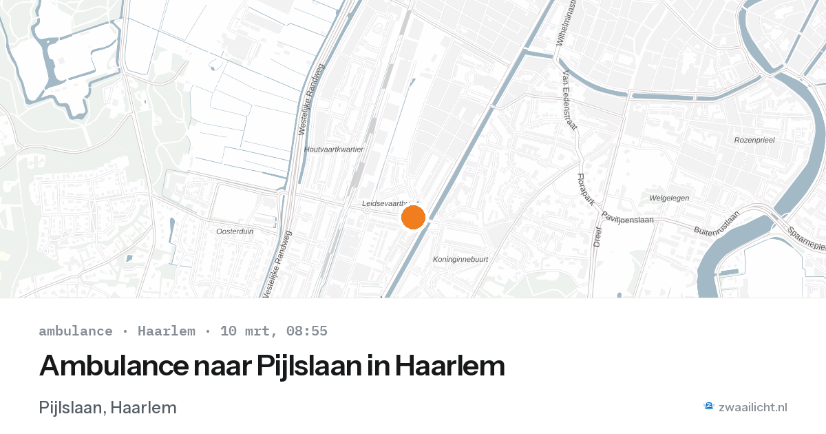 Ambulance naar Pijlslaan in Haarlem — 10 mrt 2026