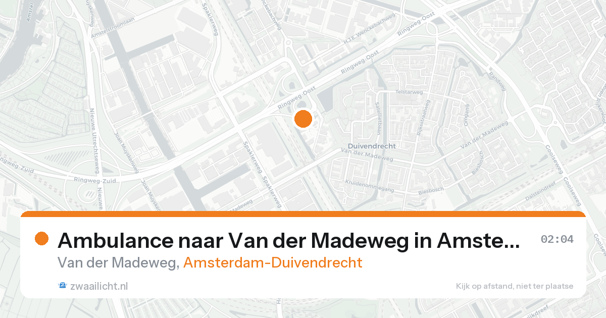 Ambulance naar Van der Madeweg in Amsterdam-Duivendrecht — 17 jun 2026