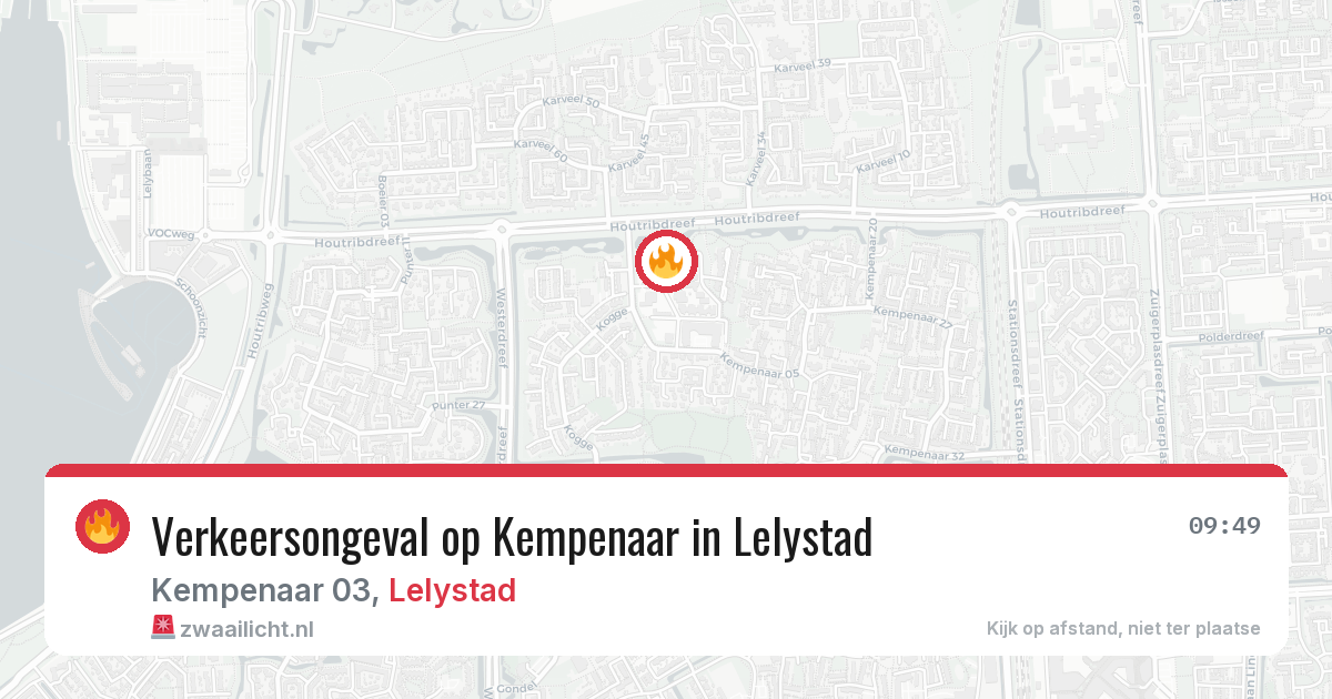 Verkeersongeval op Kempenaar in Lelystad — 31 jul 2026