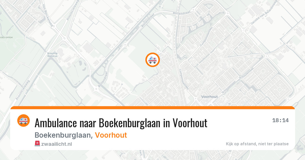 Ambulance naar Boekenburglaan in Voorhout — 15 jul 2026
