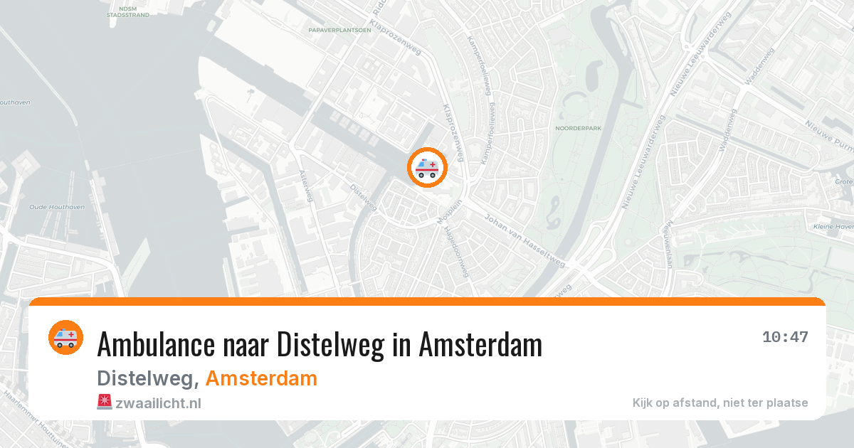 Ambulance naar Distelweg in Amsterdam — 20 apr 2026