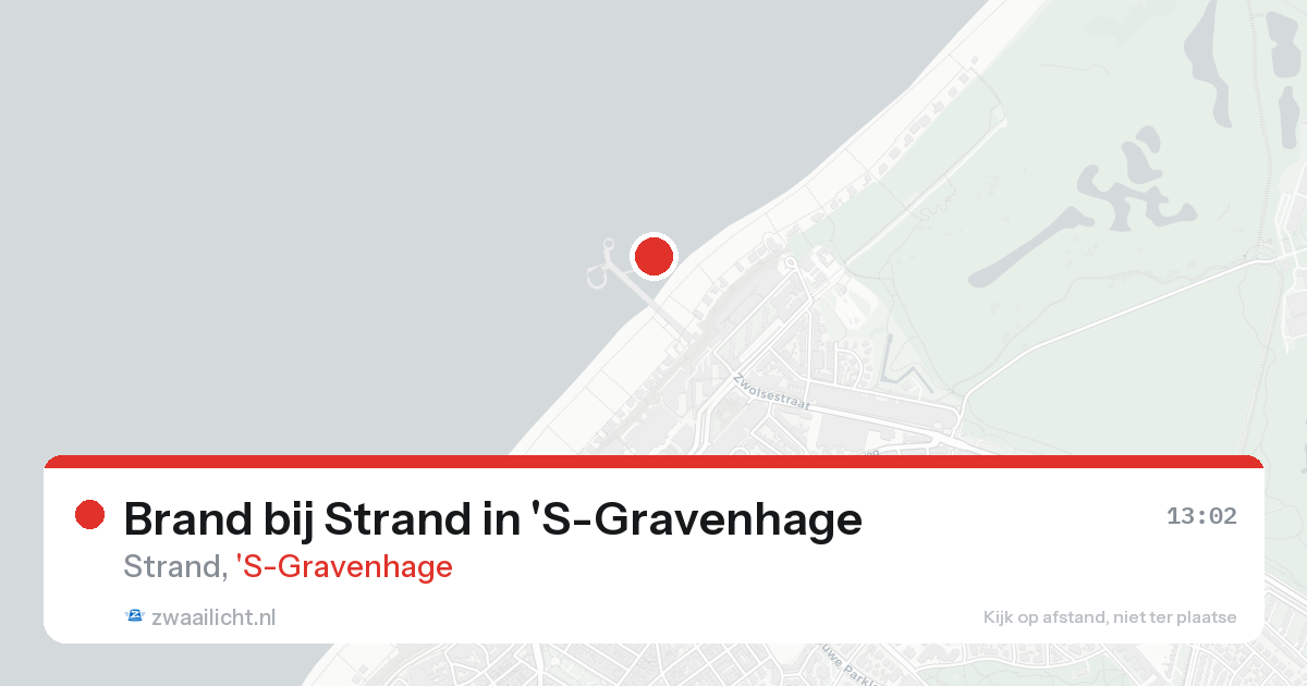 Brand bij Strand in 'S-Gravenhage — 16 aug 2026