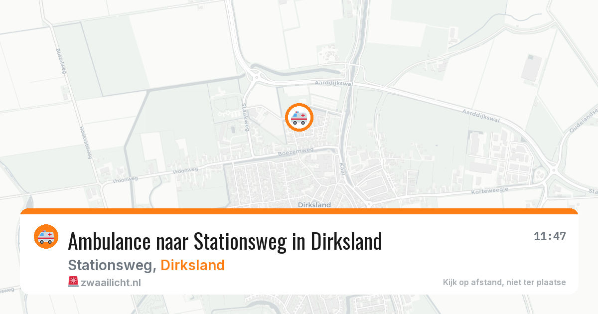 Ambulance naar Stationsweg in Dirksland — 17 mrt 2026