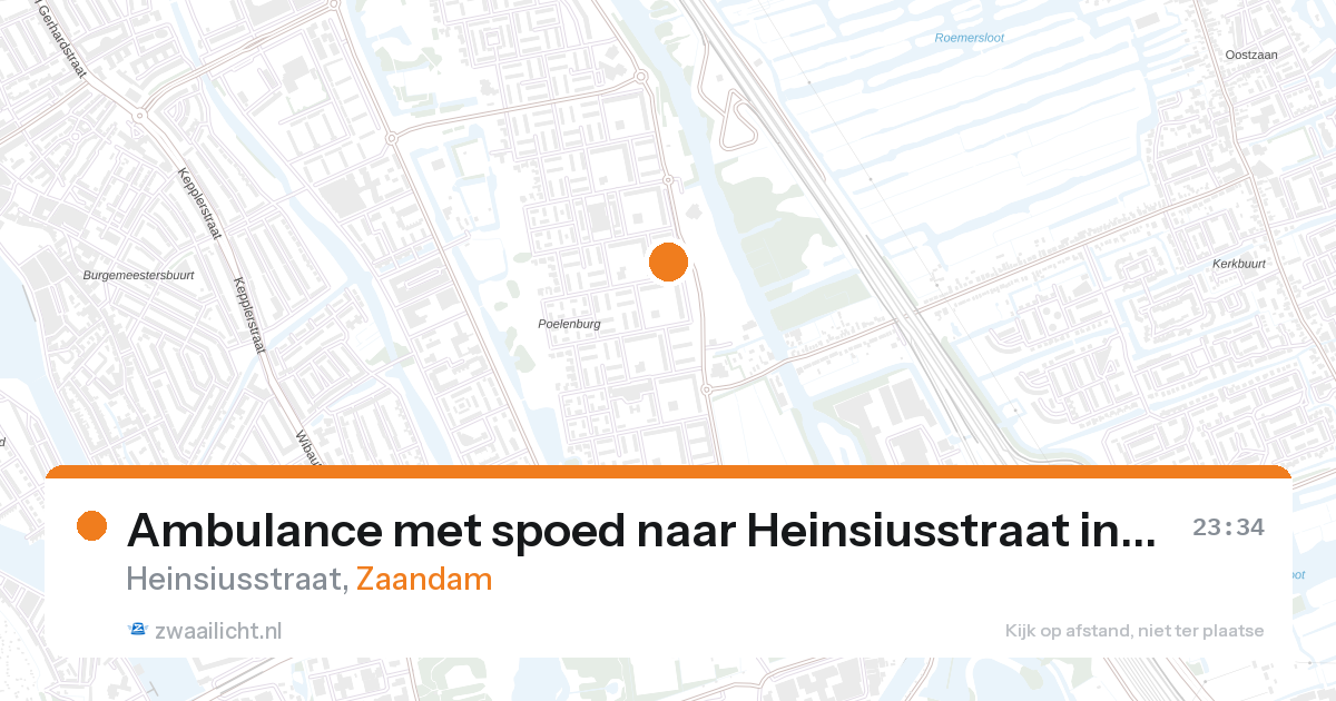 Ambulance met spoed naar Heinsiusstraat in Zaandam — 6 feb 2026