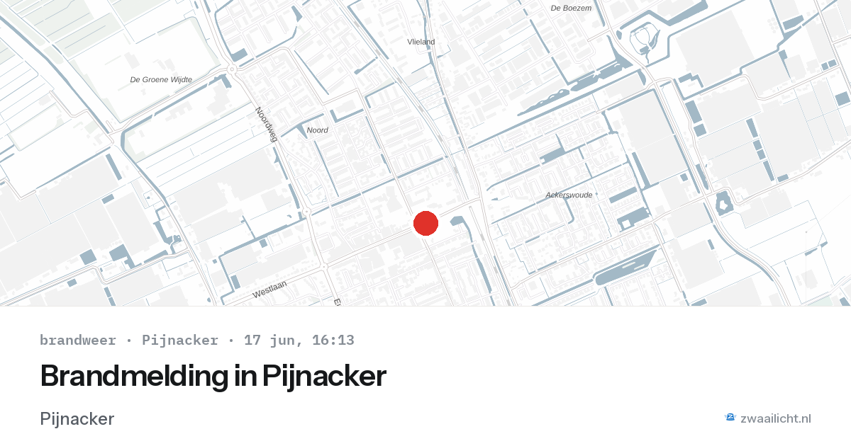 Brandmelding in Pijnacker — 17 jun 2026