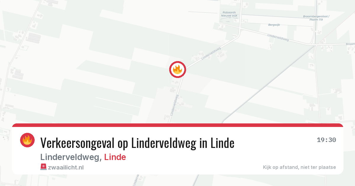 Verkeersongeval op Linderveldweg in Linde — 2 aug 2026