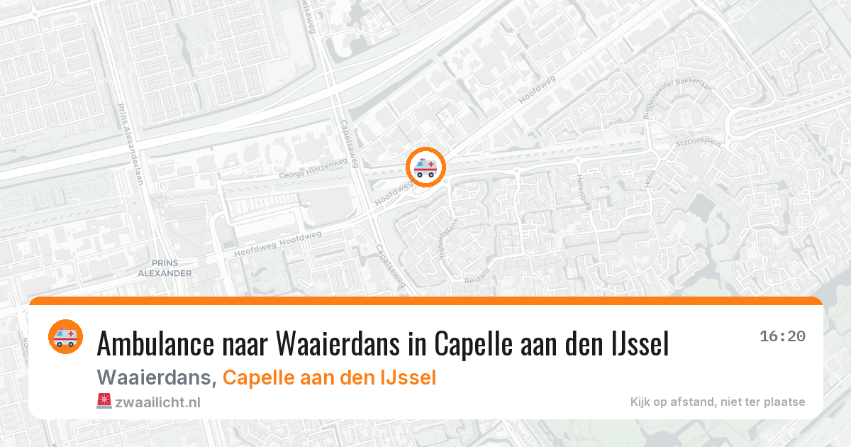 Ambulance naar Waaierdans in Capelle aan den IJssel — 9 aug 2026