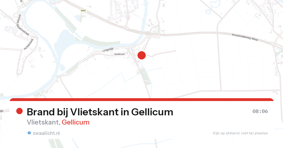Brand bij Vlietskant in Gellicum — 23 aug 2026