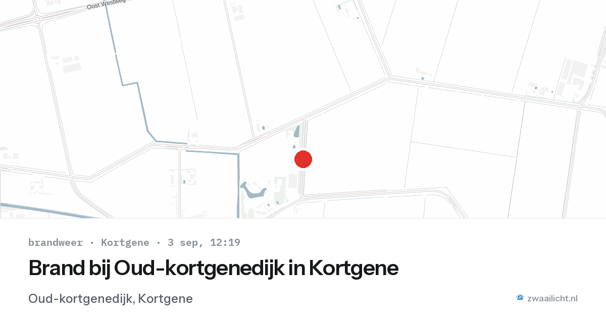 Brand bij Oud-kortgenedijk in Kortgene — 3 sep 2026