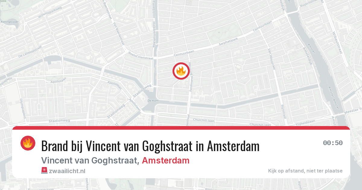 Brand bij Vincent van Goghstraat in Amsterdam — 4 jun 2026