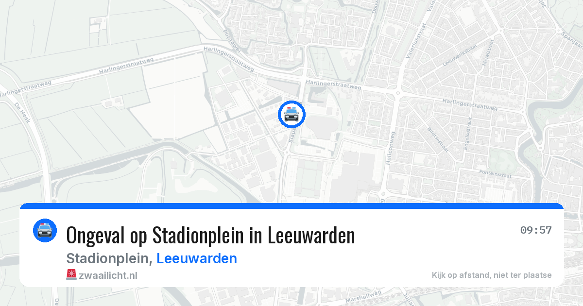 Ongeval op Stadionplein in Leeuwarden — 3 aug 2026