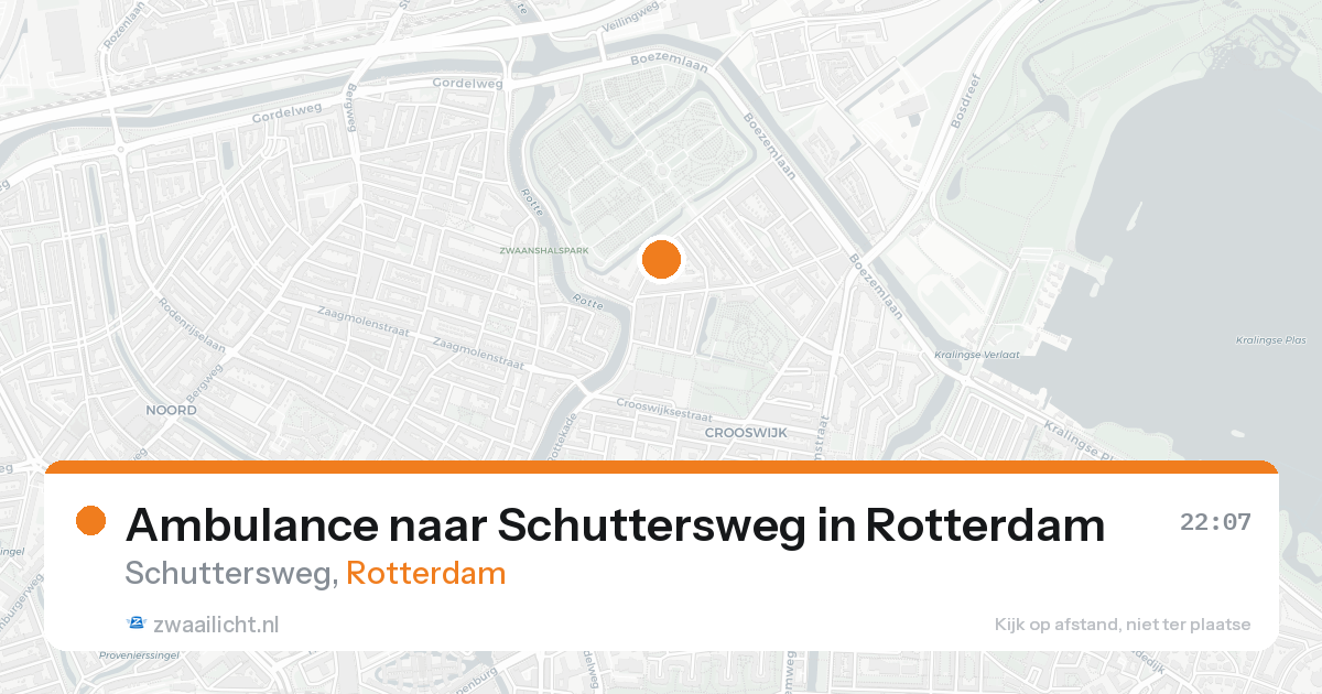 Ambulance naar Schuttersweg in Rotterdam — 24 aug 2026
