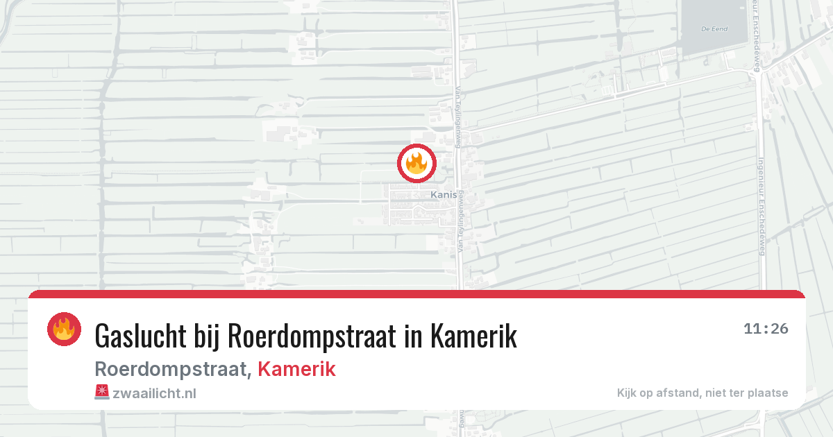Gaslucht bij Roerdompstraat in Kamerik — 21 jul 2026