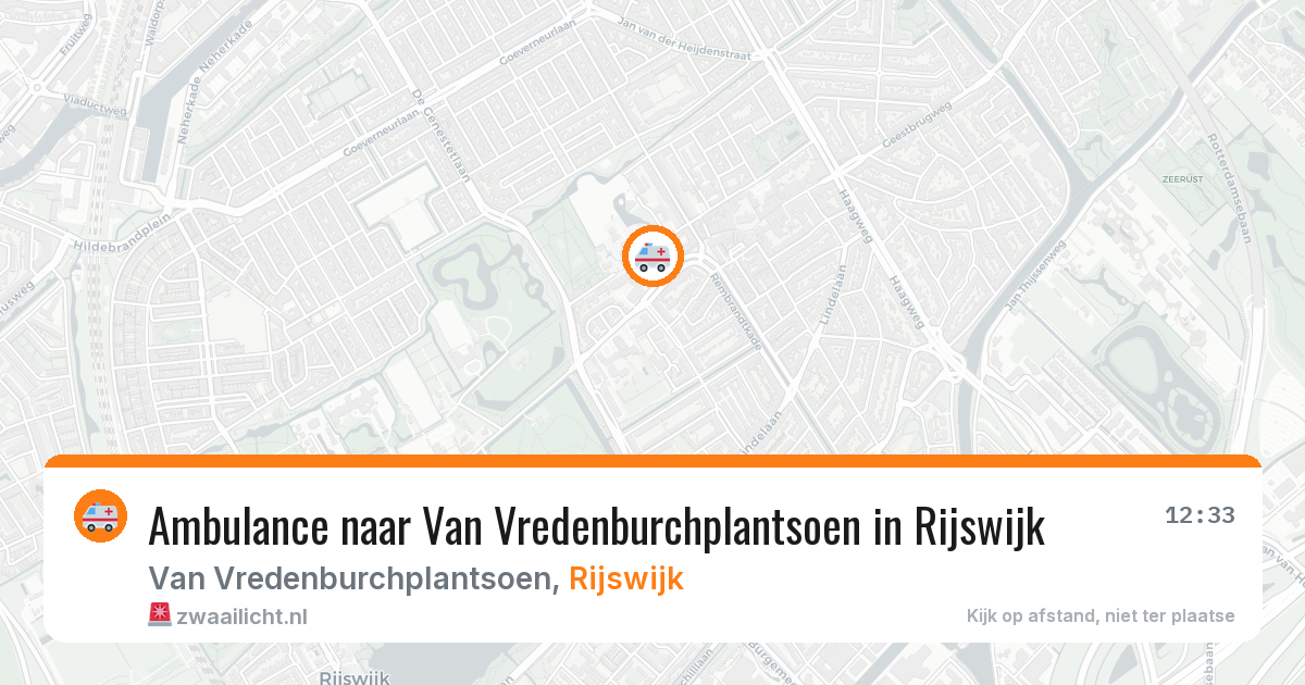 Ambulance naar Van Vredenburchplantsoen in Rijswijk — 30 mrt 2026