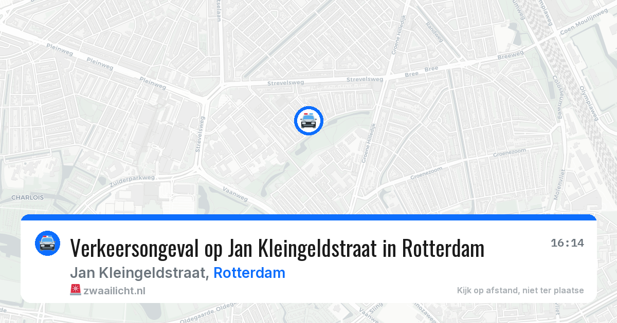 Verkeersongeval op Jan Kleingeldstraat in Rotterdam — 31 mei 2026