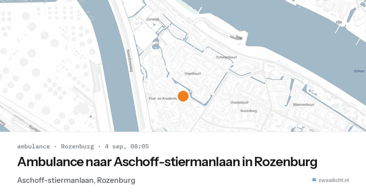 Ambulance naar Aschoff-stiermanlaan in Rozenburg — 4 sep 2026