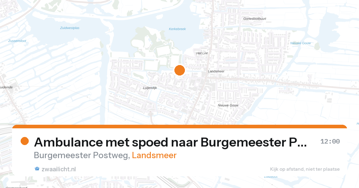 Ambulance met spoed naar Burgemeester Postweg in Landsmeer — 26 aug 2026
