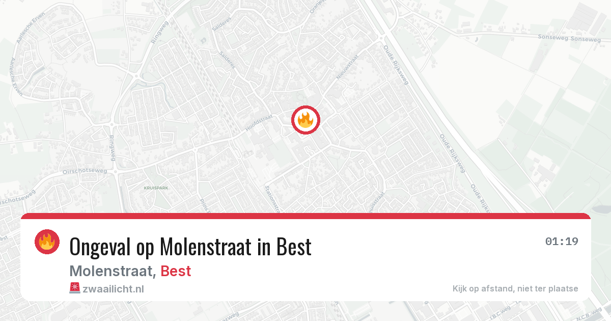 Ongeval op Molenstraat in Best — 1 jul 2026