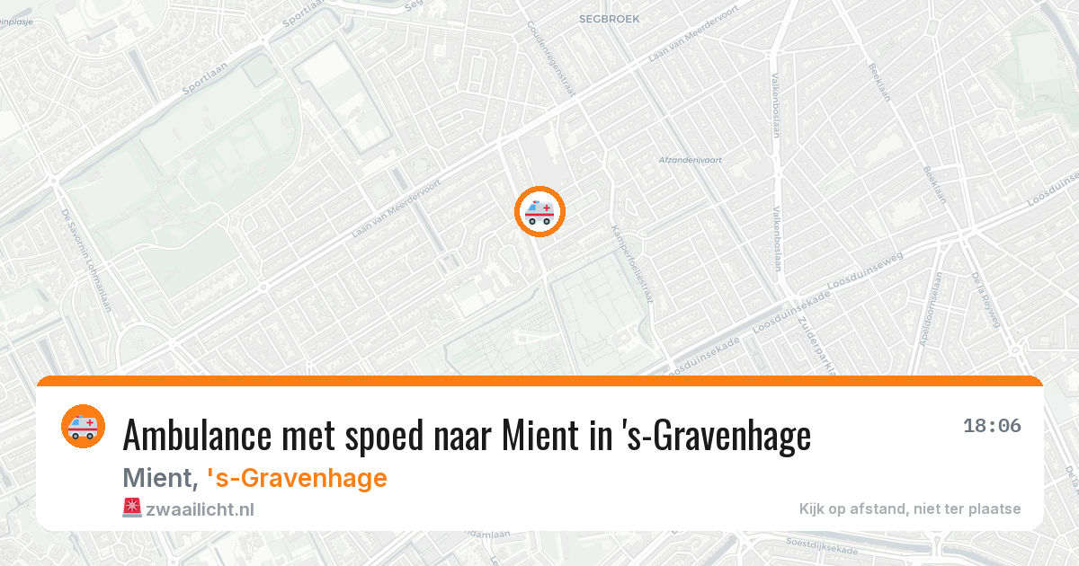 Ambulance met spoed naar Mient in 's-Gravenhage — 18 mrt 2026