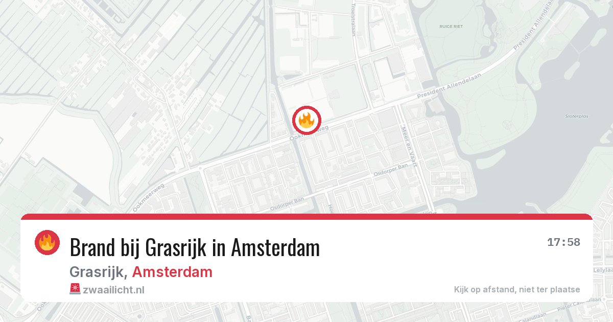 Brand bij Grasrijk in Amsterdam — 31 jul 2026