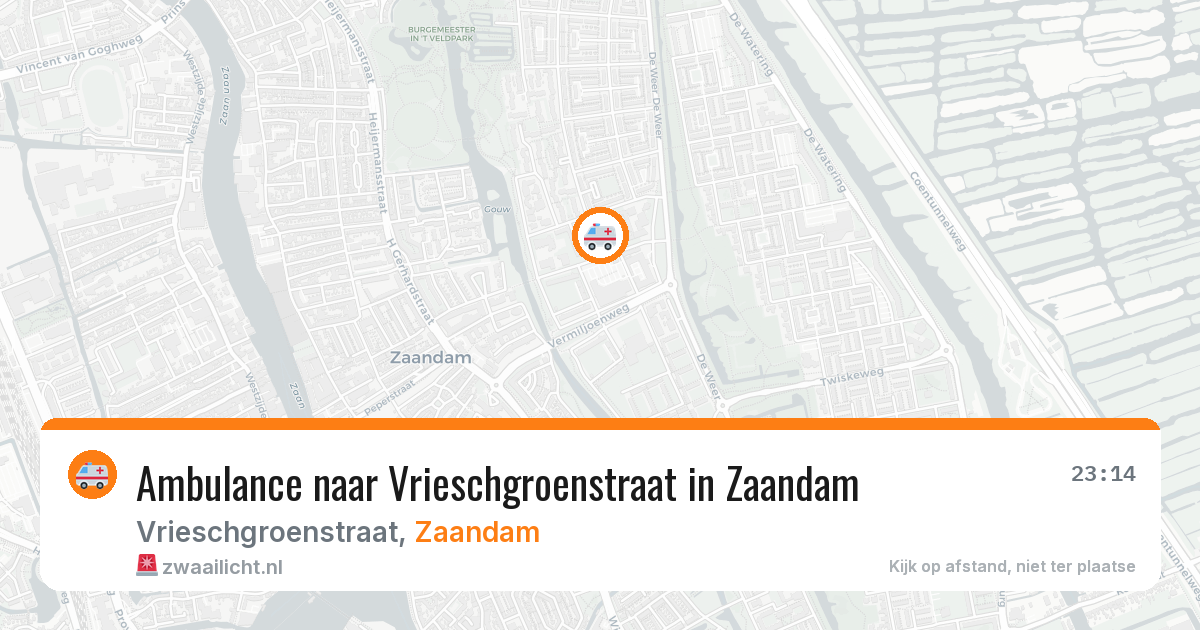 Ambulance naar Vrieschgroenstraat in Zaandam — 28 mei 2026