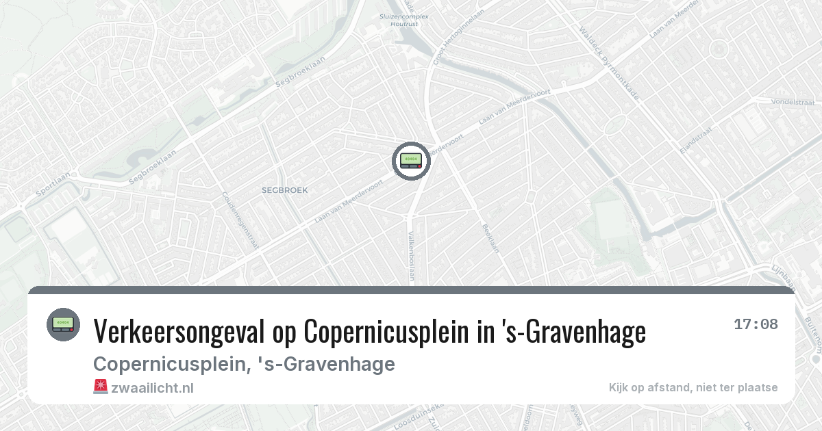 Verkeersongeval op Copernicusplein in 's-Gravenhage — 9 feb 2026