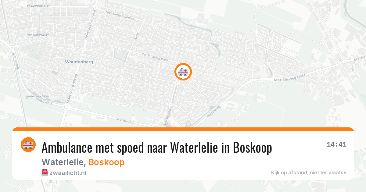 Ambulance met spoed naar Waterlelie in Boskoop — 16 jan 2026