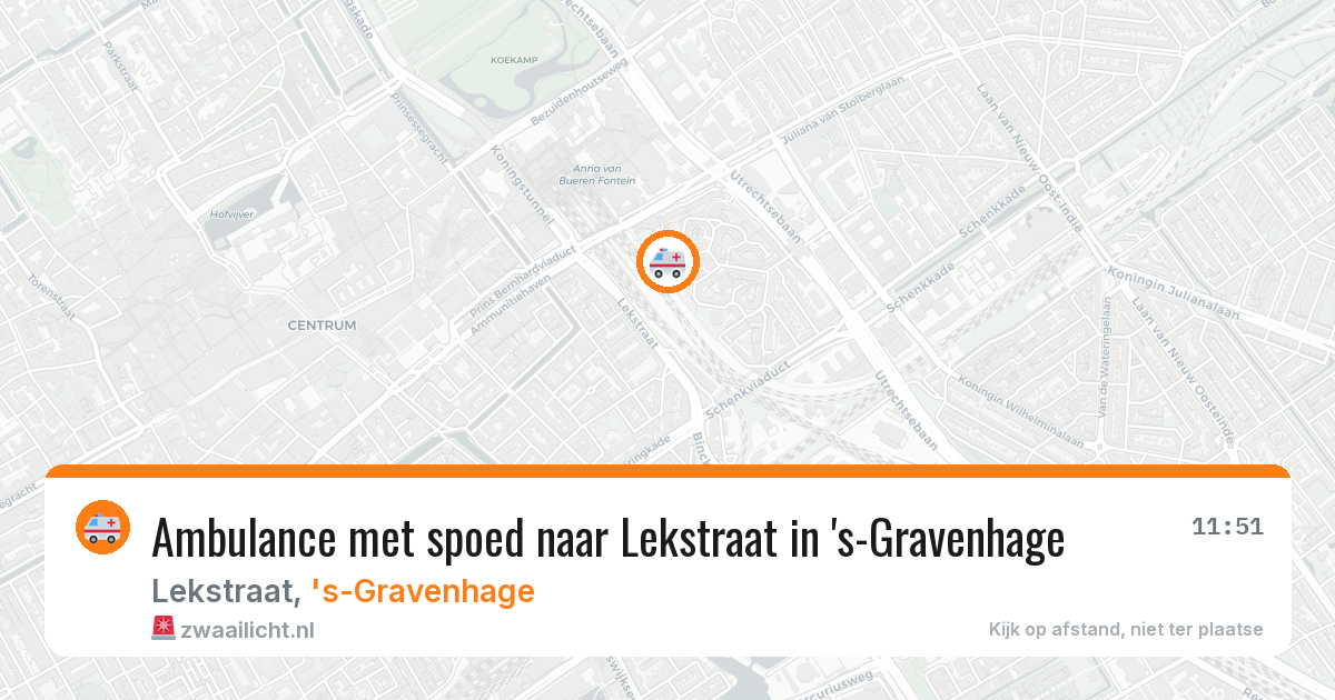 Ambulance met spoed naar Lekstraat in 's-Gravenhage — 16 jul 2026