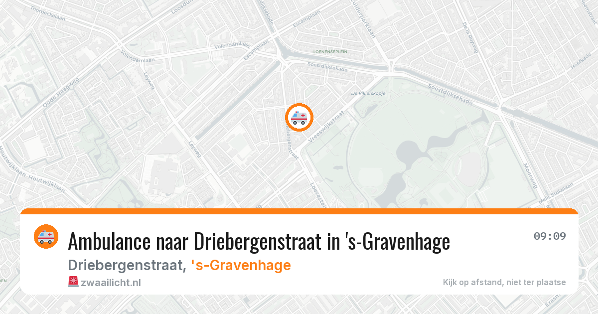 Ambulance naar Driebergenstraat in 's-Gravenhage — 18 jul 2026