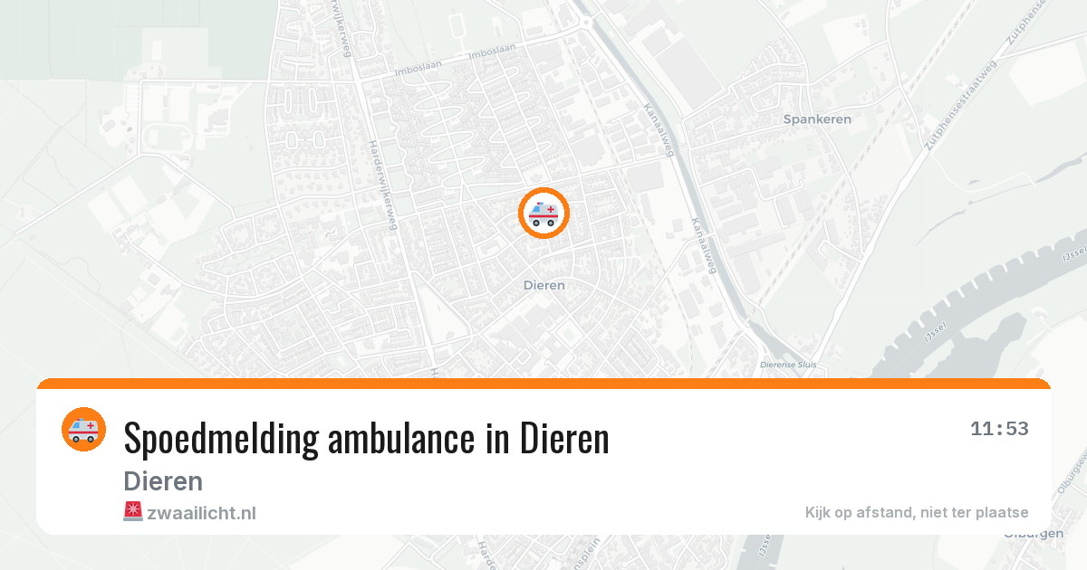 Spoedmelding ambulance in Dieren — 14 jun 2026